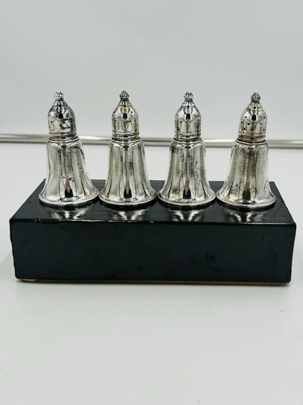 Duchin Creations Sterling Silver Weighted Salt Pepper Shakers Set of 4 215g